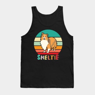 Vintage Retro Sheltie Tank Top